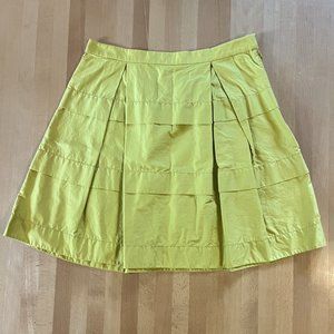 J Crew Tiered Skirt Knee Length Yellow 6